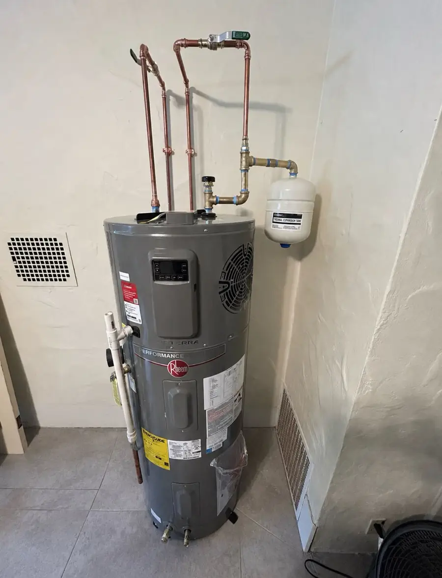 Hybrid heat pump water heater with copper piping