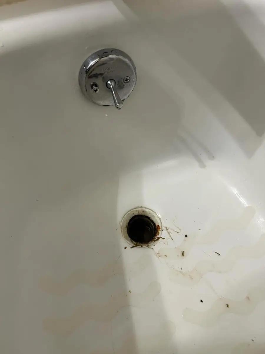 Tub drain before the new stopper