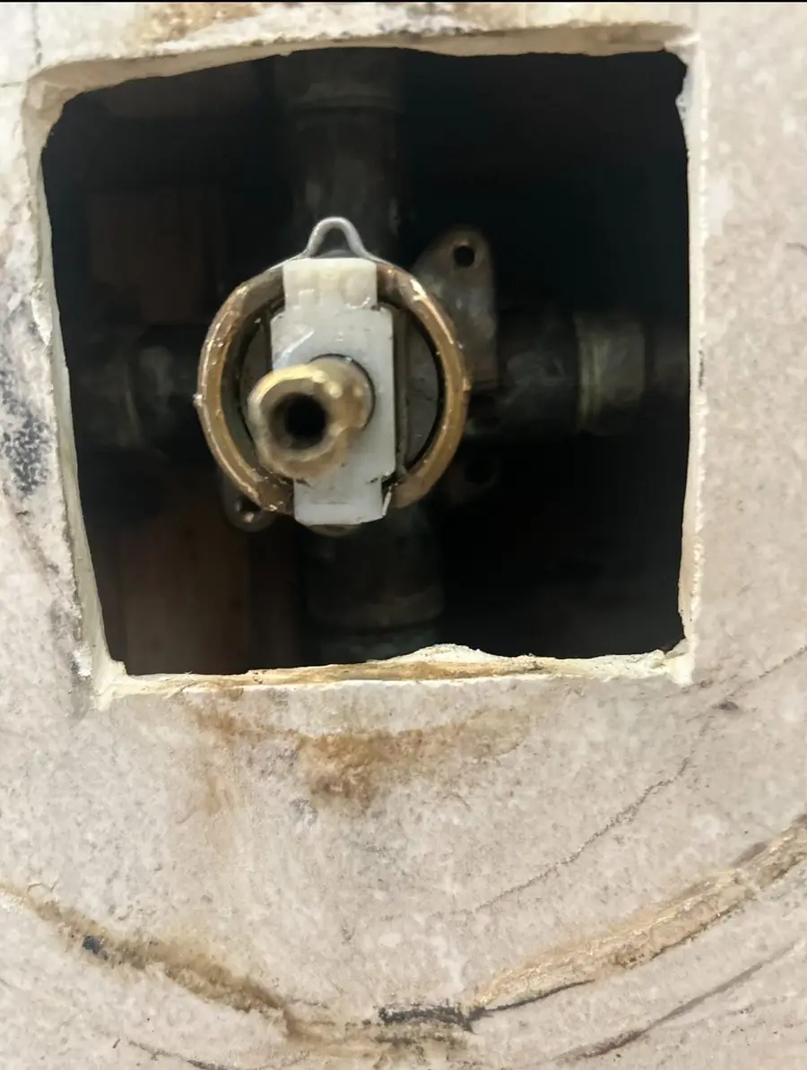 Shower valve body in the opened wall